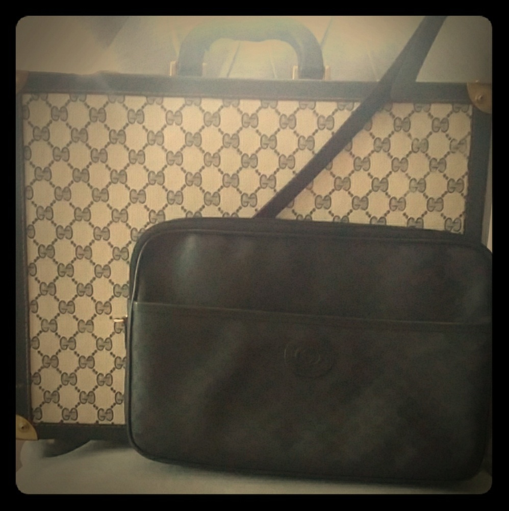 Vintage Authentic Guccie Briefcase and Handbag